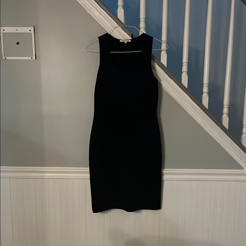 Helmut Lang Elegant Black Sleeveless Dress